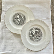 Set of Five Antique French Transferware Plates – Les Plaisirs de la Chasse, c.1850s